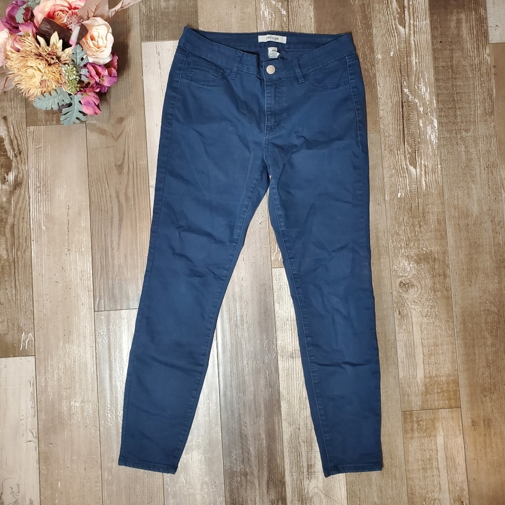 Refuge Blue Casual Skinny Pants Women's Size 6 NWOT